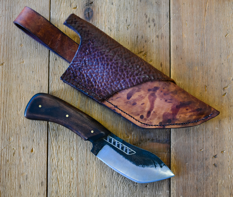 Nessmuk Hand Forged Knife - Curly Maple